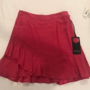 Pink mini skirt